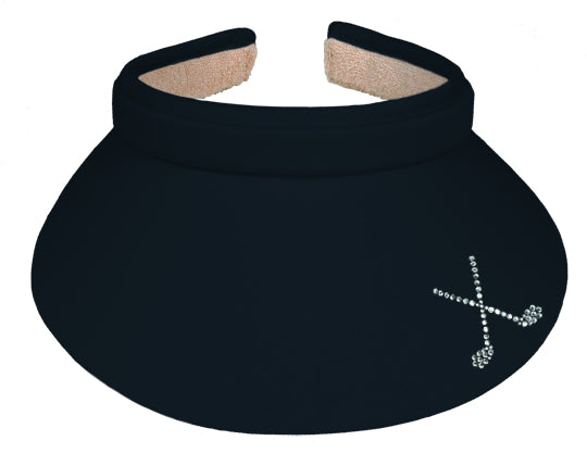 Lady's Visor Clip-on - Crossed Clubs