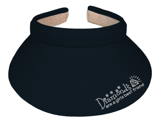 Lady's Visor Clip-on - Diamonds Are A Girls Best Friend