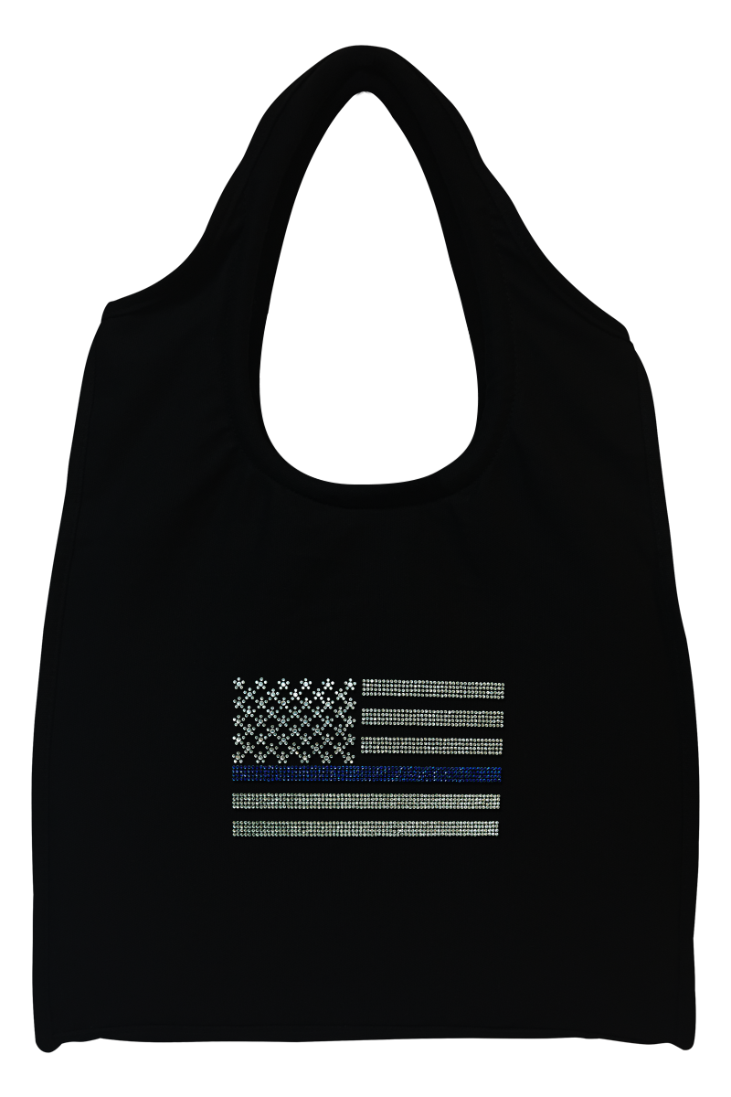 Blue Line Flag Tote Bag