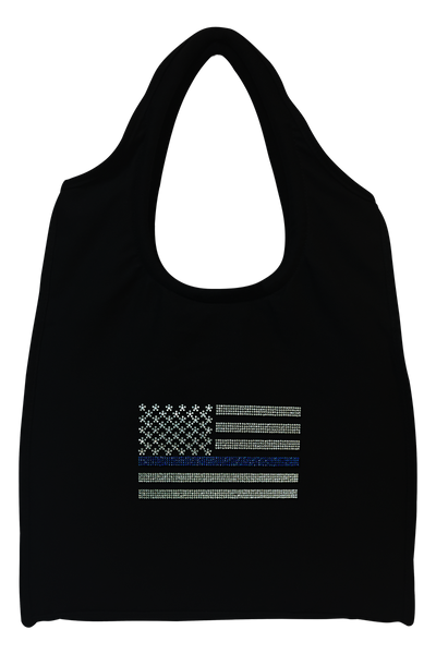 Blue Line Flag Tote Bag