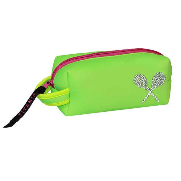 Neon Cosmetic Bag - Tennis Raquets