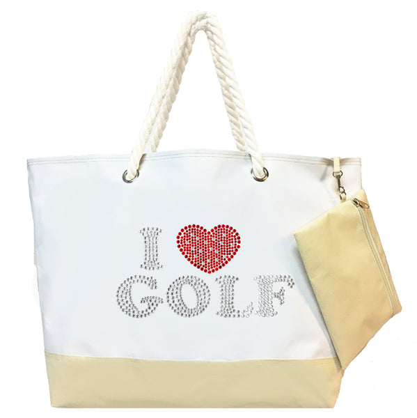 New Large Tote (White) – Titania Golf