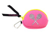 Neon Coin Purse - Tennis Raquets