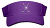 Lady's Velcro Visor - Crossed Clubs