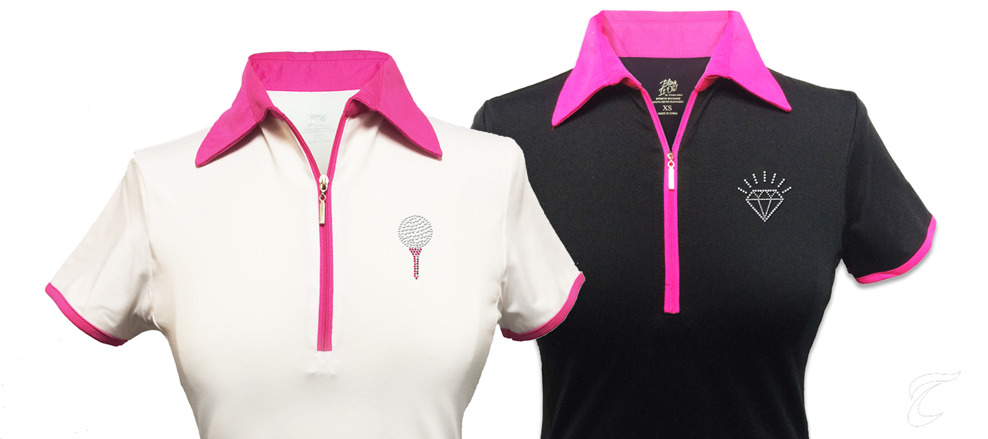 Ladies golf 2025 shirts with bling
